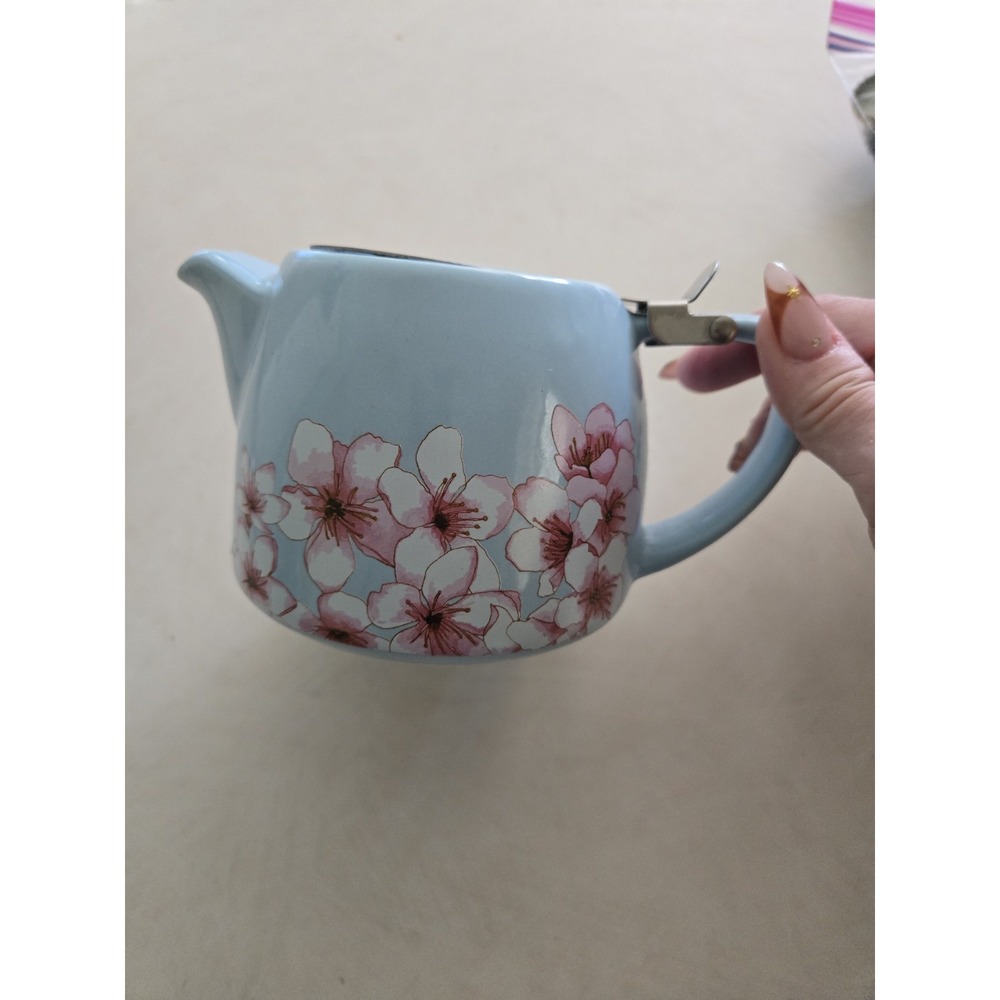 Alfred Ceramic and Stainless Steel Teapot with Stainless Steel Infuser